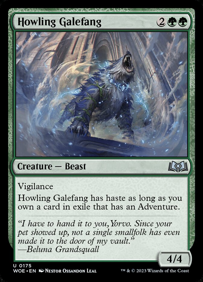 Howling Galefang 175/276 (Wilds of Eldraine)  - Foil