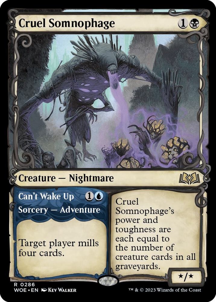 Cruel Somnophage // Can't Wake Up 286 (Wilds of Eldraine)  - Showcase