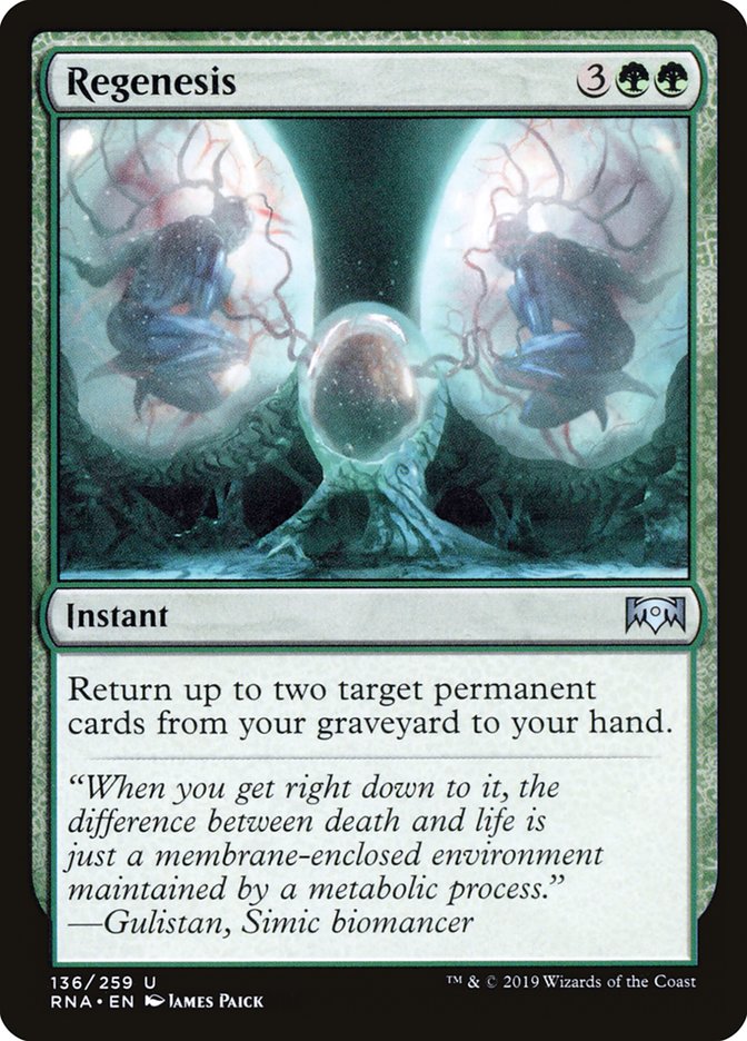 Regenesis 136/259 (Ravnica Allegiance) 