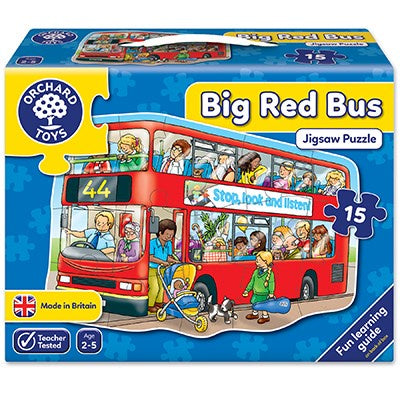 Orchard Toys - Big Red Bus 15 Piece Jigsaw - Good Games