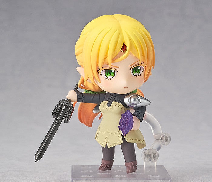 Elf figure with a surprised faceplate and arms flailing in comic panic