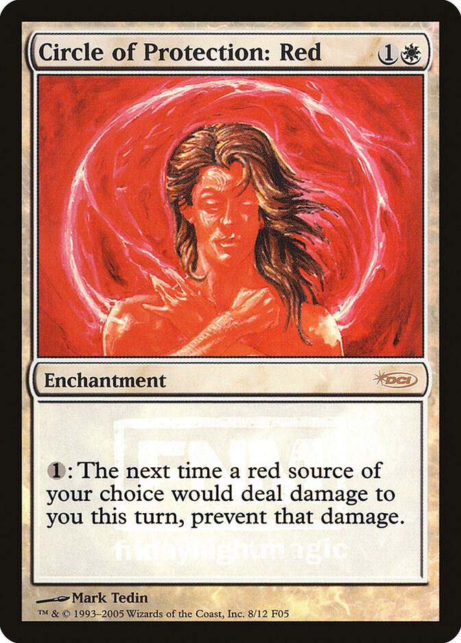 Circle of Protection: Red 8 (FNM Promos)  - Foil