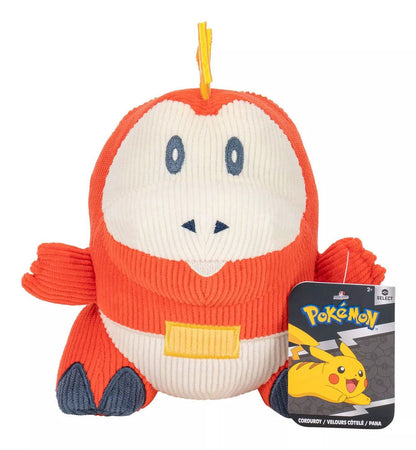 Corduroy Fuecoco Pokemon plush, orange and white with retail tag