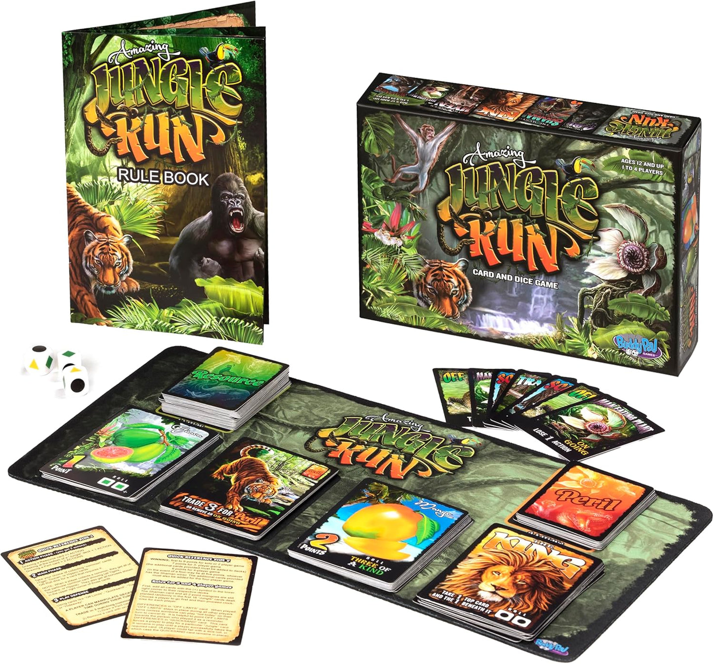Amazing Jungle Run box placed against a white background, highlighting the full front cover design