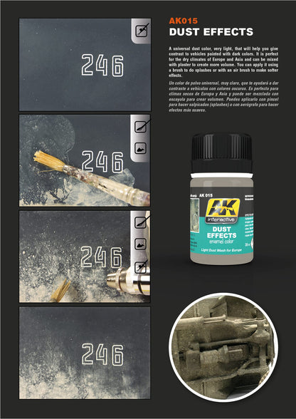 AK Interactive Enamel Effect Weathering Colour 35ml - Dust Effects - Good Games