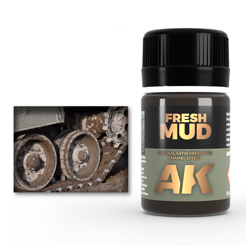 AK Interactive Weathering Enamel Color 35ml - Fresh Mud Effects - Good Games