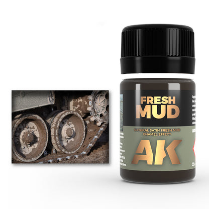 AK Interactive Weathering Enamel Color 35ml - Fresh Mud Effects - Good Games
