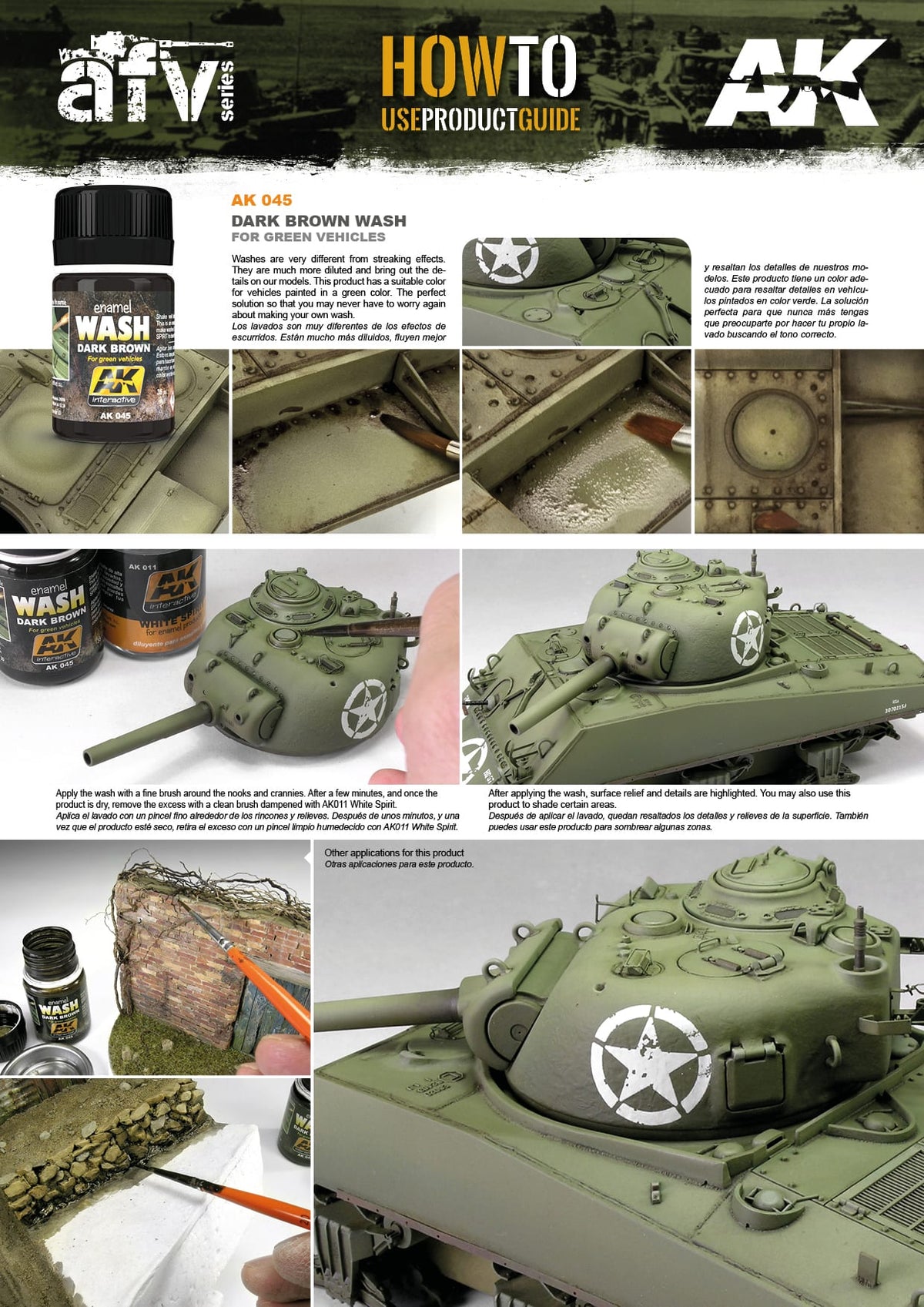AK Interactive Weathering Products: Dark Wash for Green Vehicles 35ml - Good Games