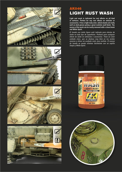 AK Interactive Enamel Wash 35ml - Light Rust - Good Games