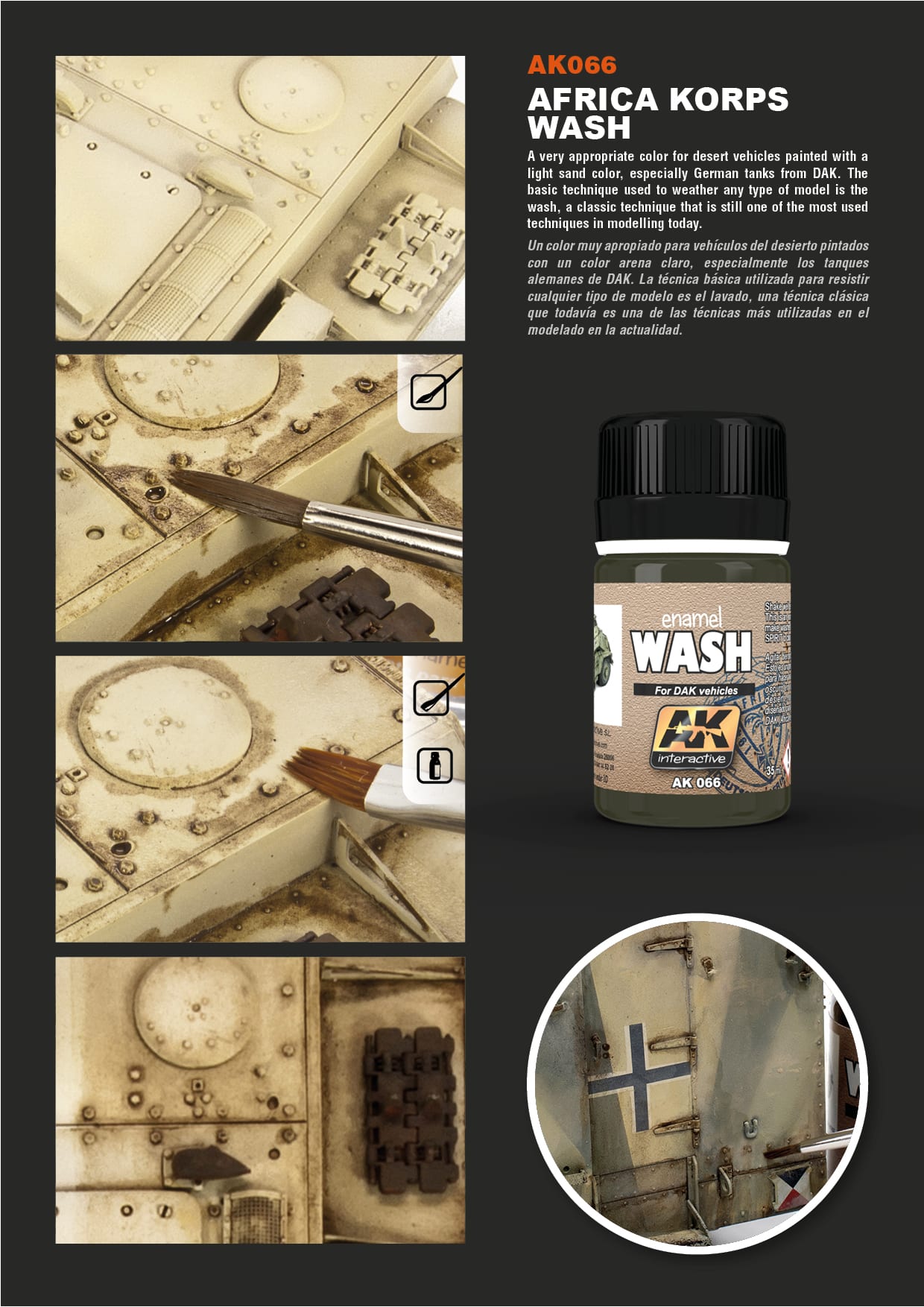AK Interactive Africa Korps Vehicles Wash 35ml - Good Games