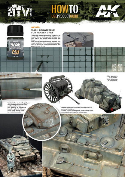 AK Interactive Enamel Effect Weathering Colour 35ml - Wash For Panzer Grey - Good Games