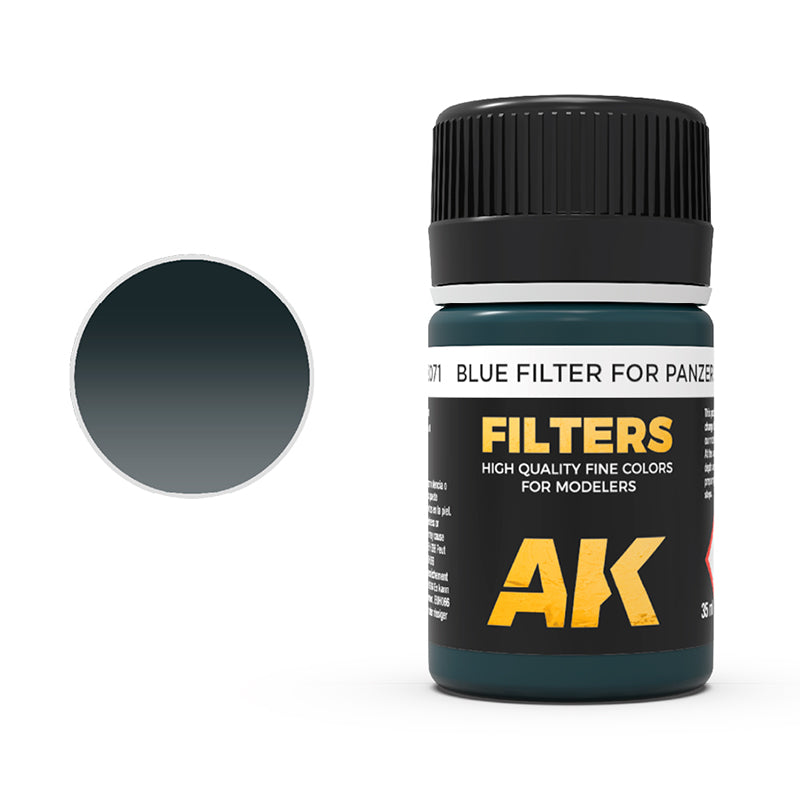 AK Interactive Weathering Blue Filter Paint 35ml - Panzer Grey - Good Games