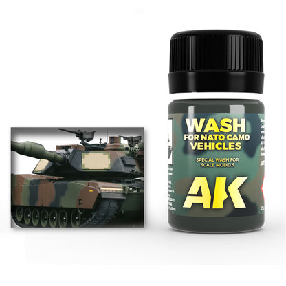 AK Interactive Weathering Enamel Wash for Nato Tanks 35ml - Good Games