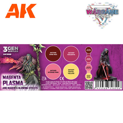 Features two miniatures -  one with magenta magic -  one with a red lightsaber -  plus color swatches