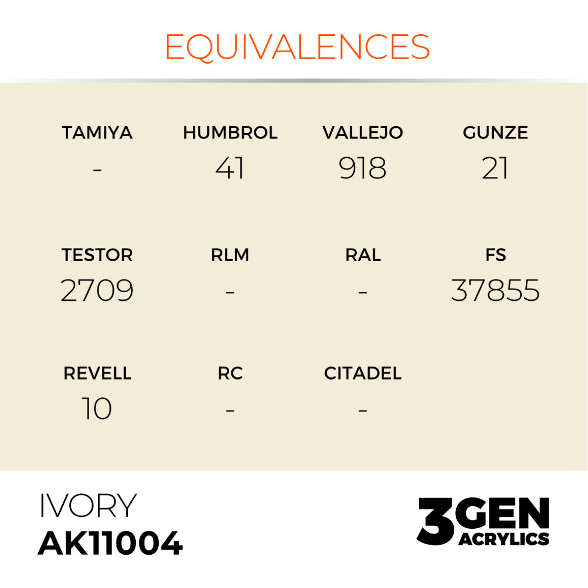AK Interactive 3 Gen Acrylic Modeling Colour 17ml - Ivory - Good Games