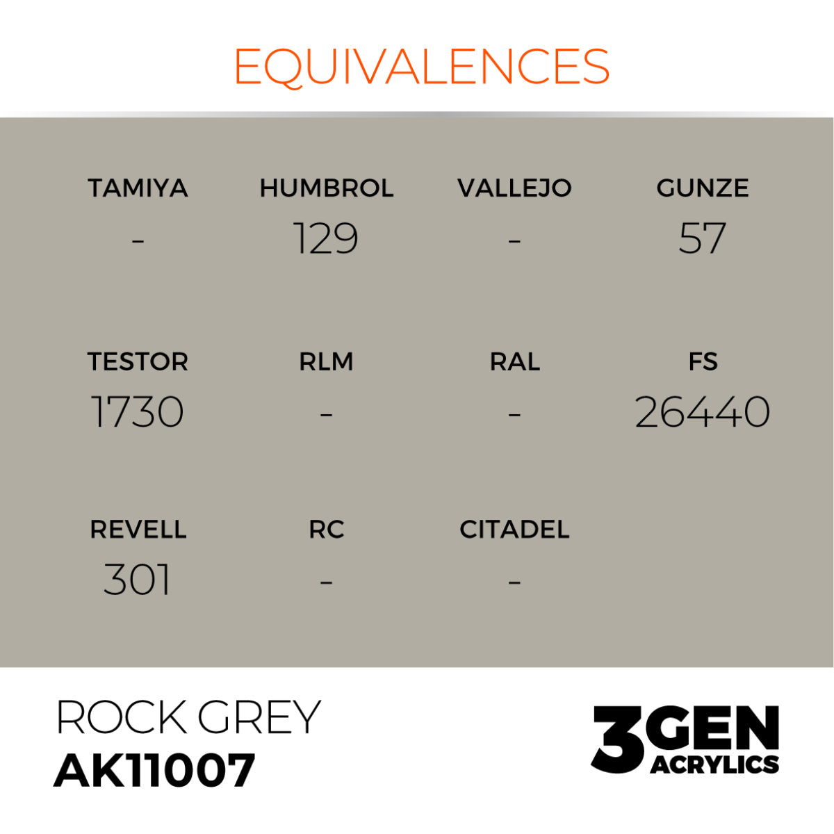 AK Interactive 3 Gen Acrylic Modeling Colour 17ml - Rock Grey - Good Games