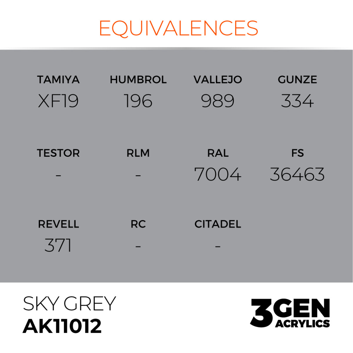 AK Interactive 3 Gen Acrylic Paint 17ml - Sky Grey - Good Games