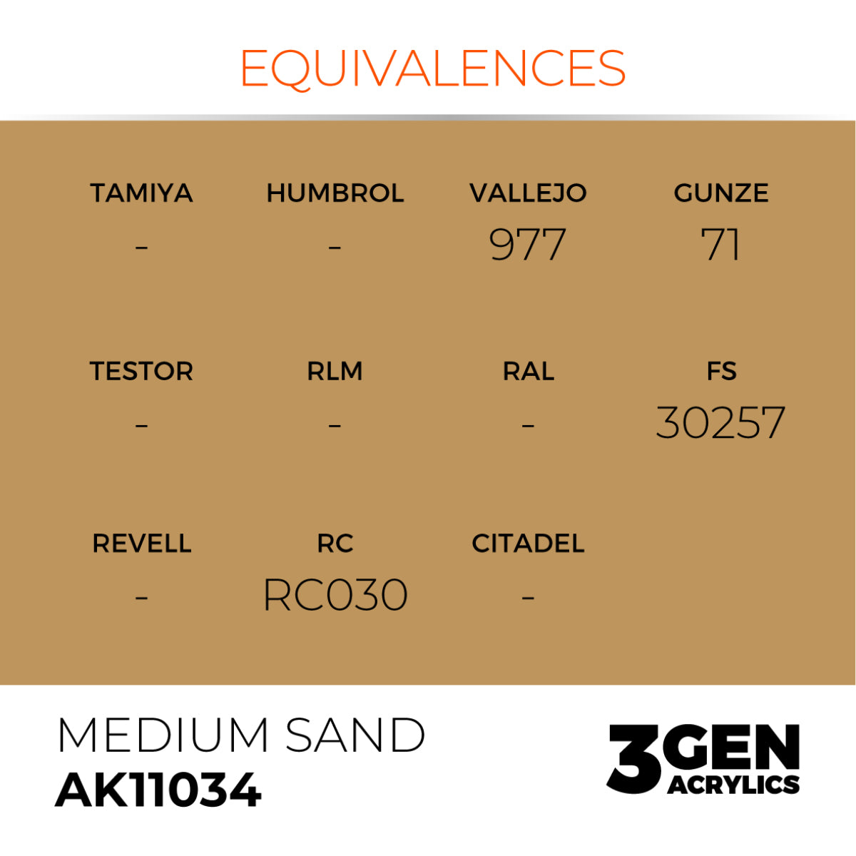 AK Interactive 3 Gen Acrylic Modeling Colour 17ml - Medium Sand - Good Games