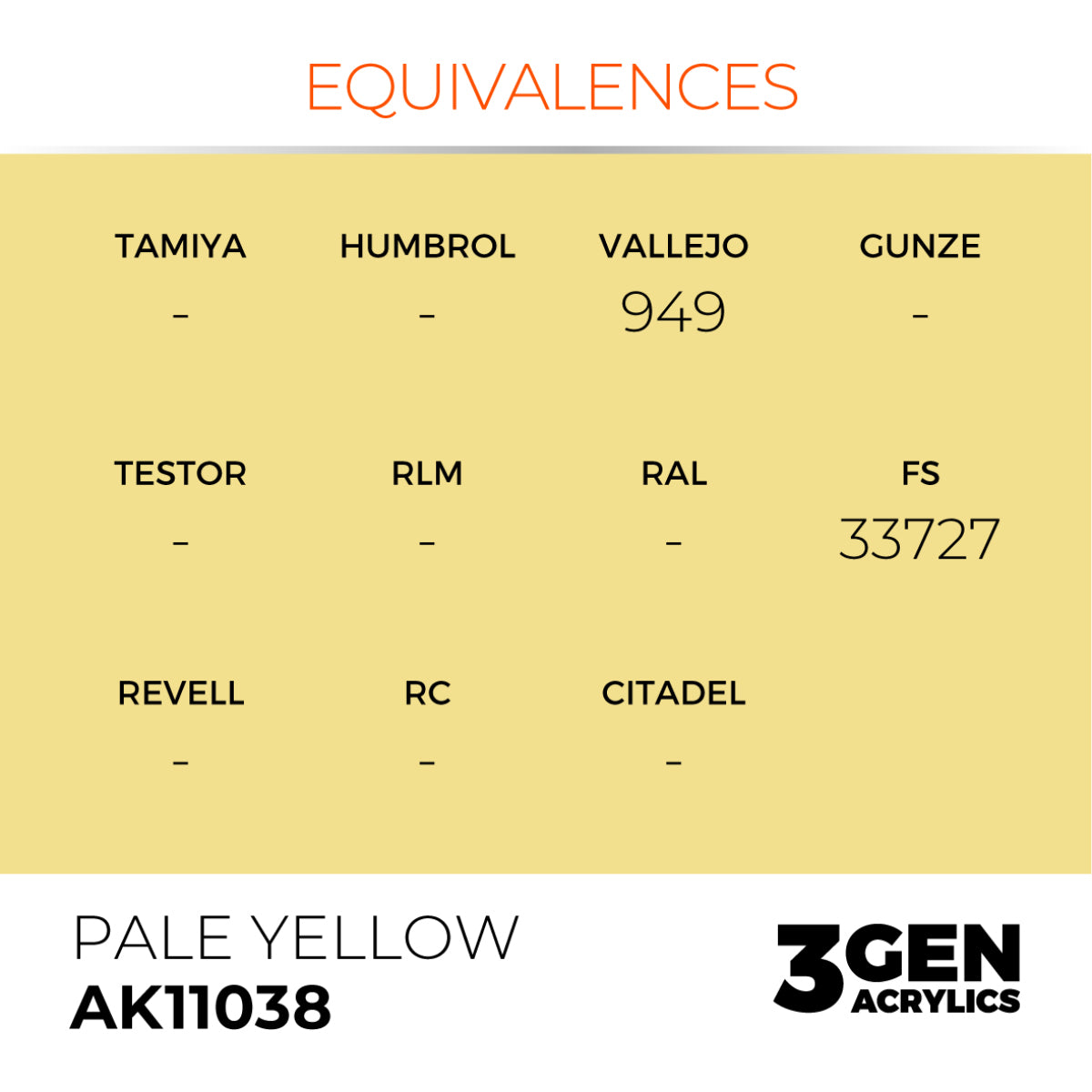 AK Interactive 3 Gen Acrylic Modeling Colour 17ml - Pale Yellow - Good Games
