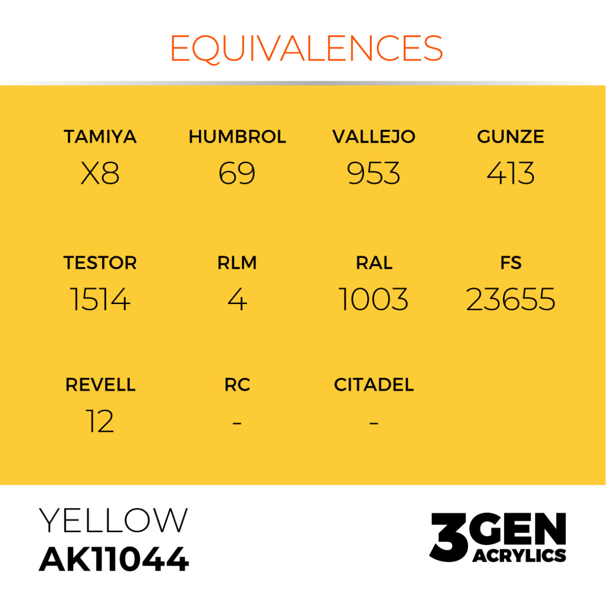 AK Interactive 3 Gen Acrylic Modeling Colour 17ml - Yellow - Good Games