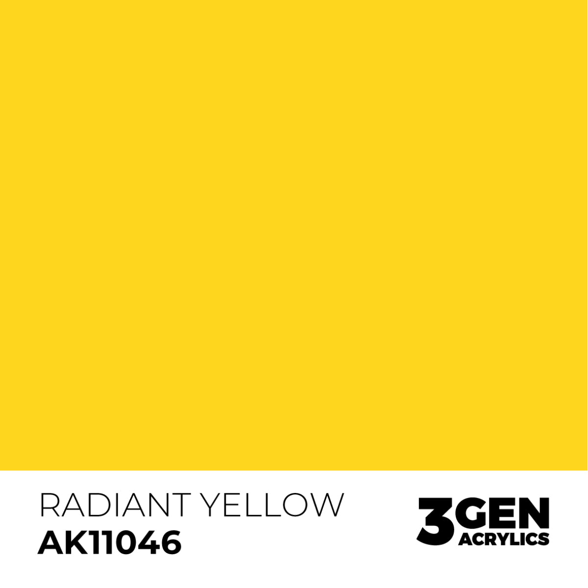AK Interactive 3 Gen Acrylics Modelling Paint 17ml - Radiant Yellow - Good Games
