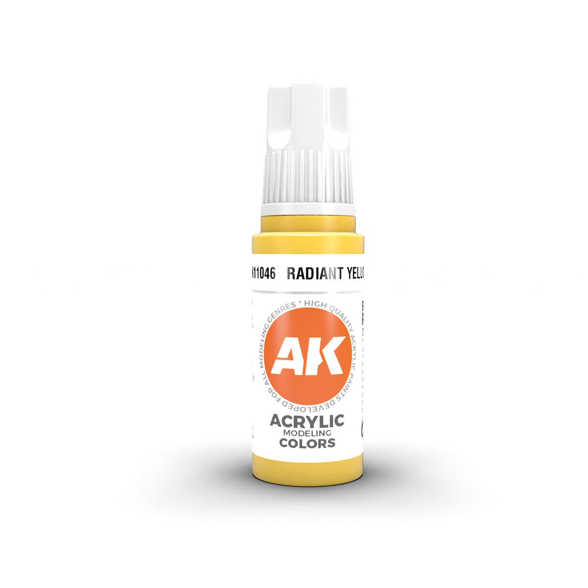 AK Interactive 3 Gen Acrylics Modelling Paint 17ml - Radiant Yellow - Good Games