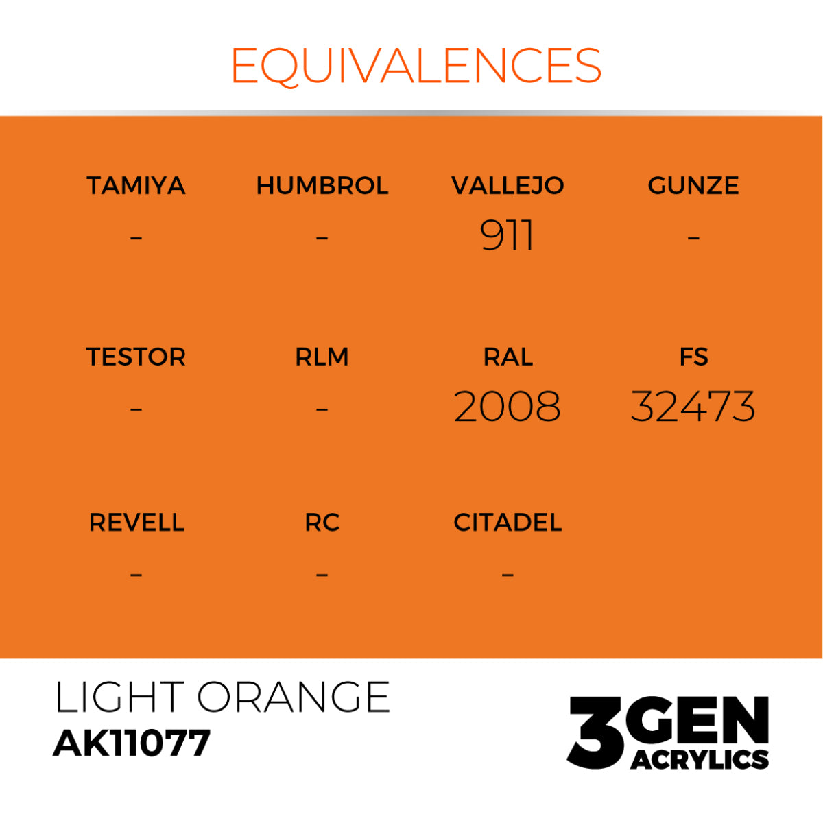 AK Interactive 3 Gen Acrylic Paint 17ml - Light Orange - Good Games