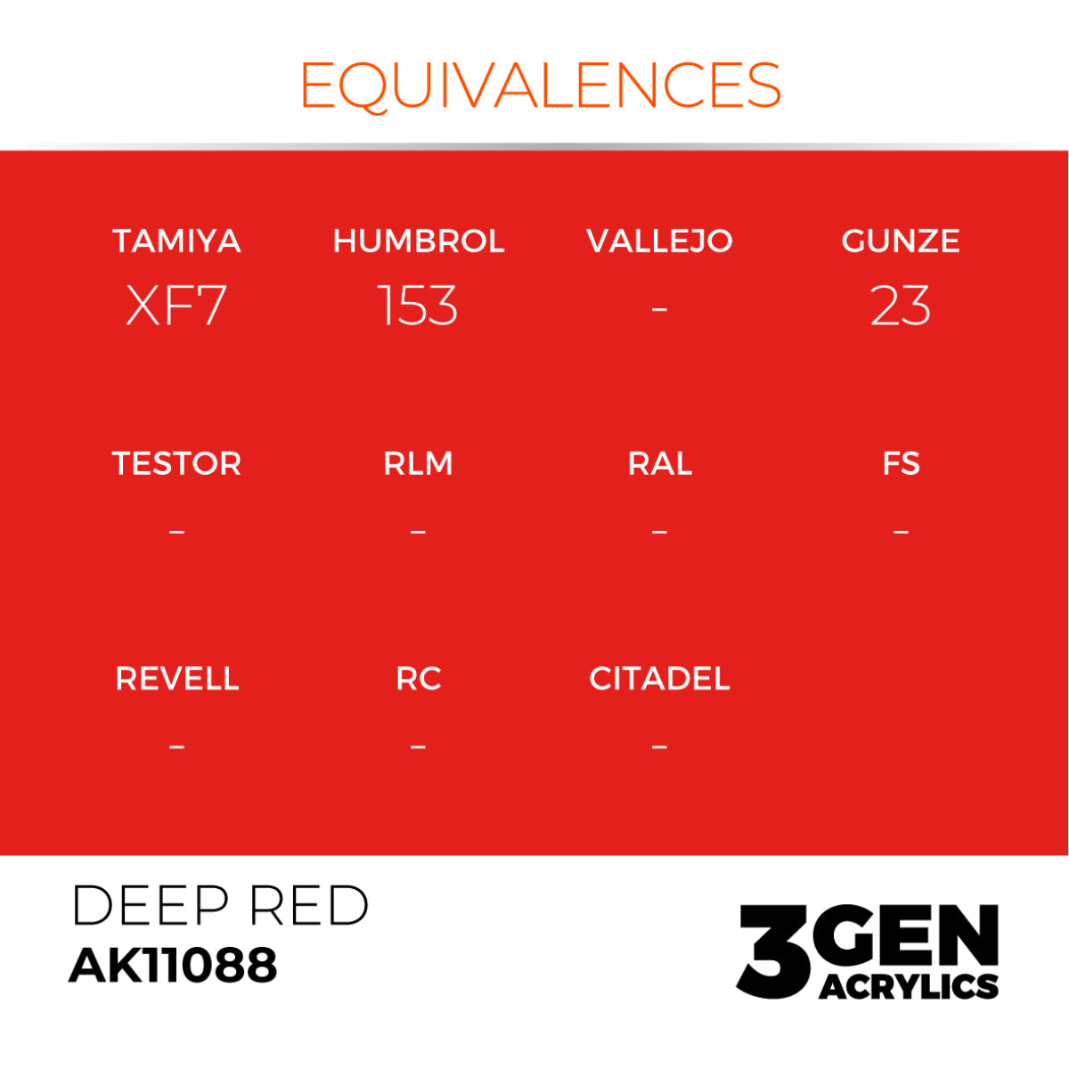 AK Interactive 3 Gen Acrylics Modelling Paint 17ml - Deep Red - Good Games