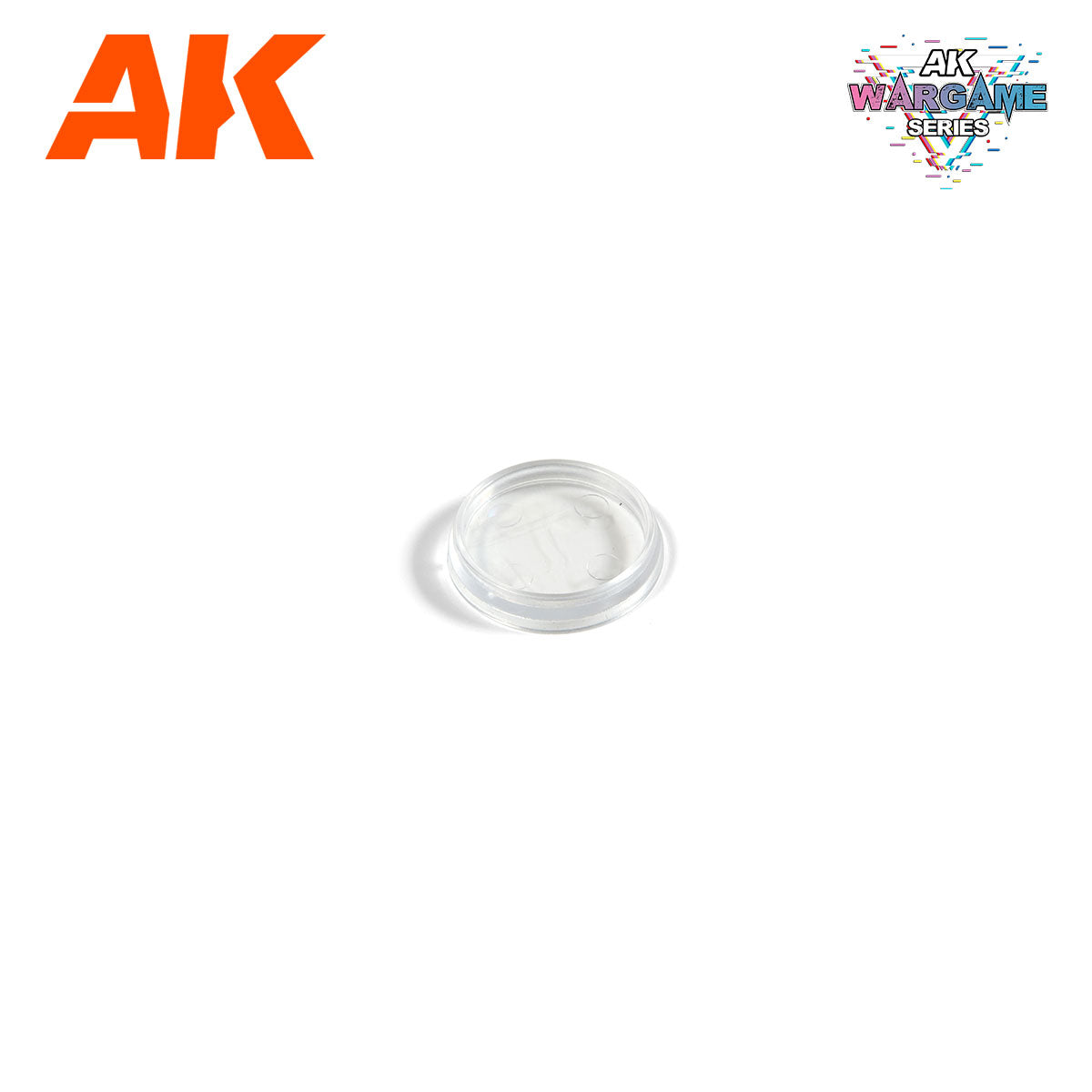 Clear, empty, round wargame base by AK Wargame Series