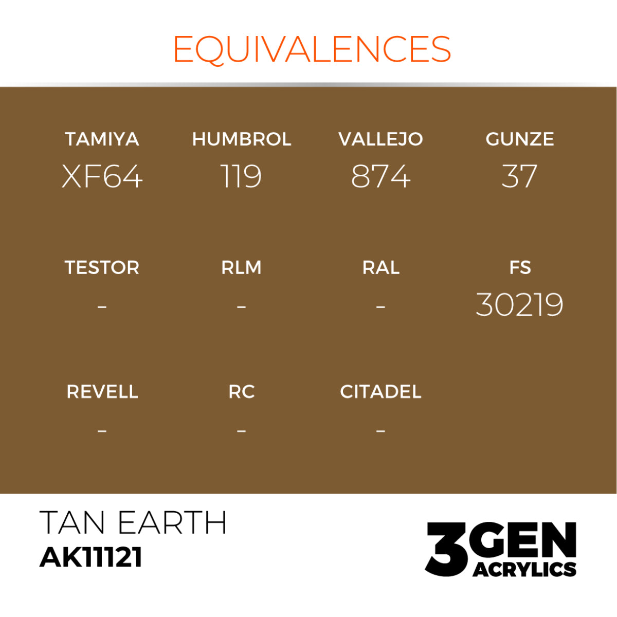 AK Interactive 3 Gen Acrylic Modeling Colour 17ml - Tan Earth - Good Games