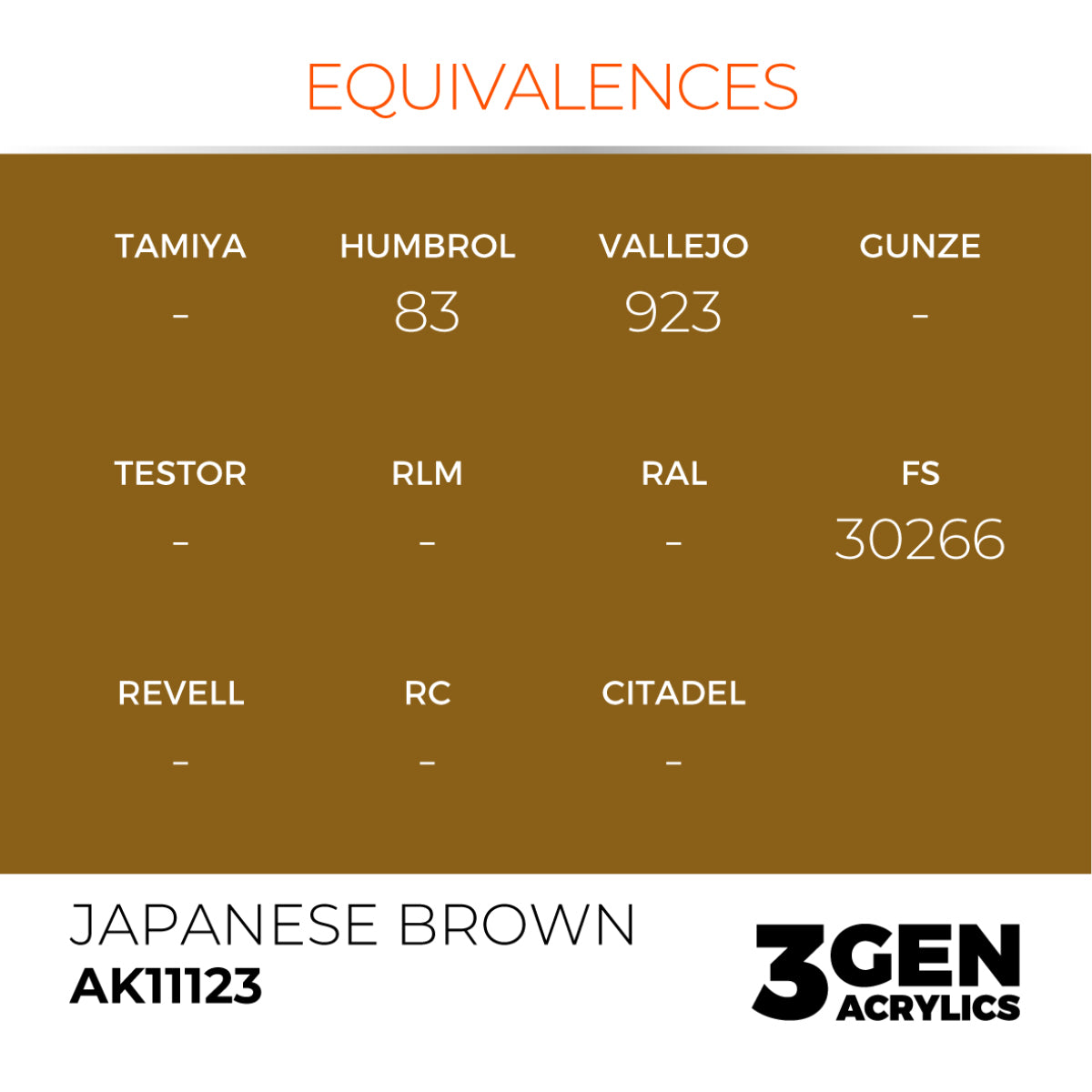 AK Interactive 3 Gen Acrylic Modeling Colour 17ml - Japanese Brown - Good Games