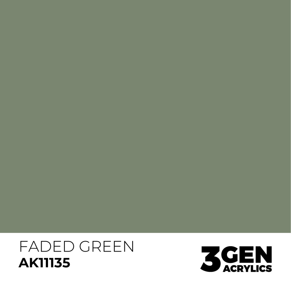 AK Interactive 3 Gen Acrylic Modeling Colour 17ml - Faded Green - Good Games