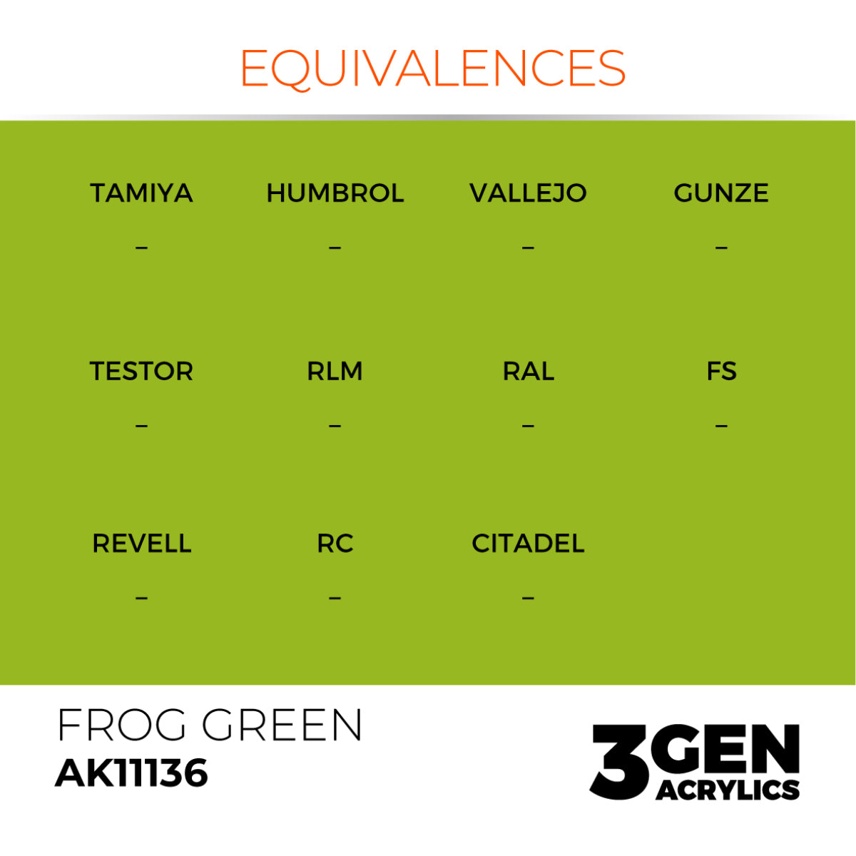 AK Interactive 3 Gen Acrylic Paint 17ml - Frog Green - Good Games