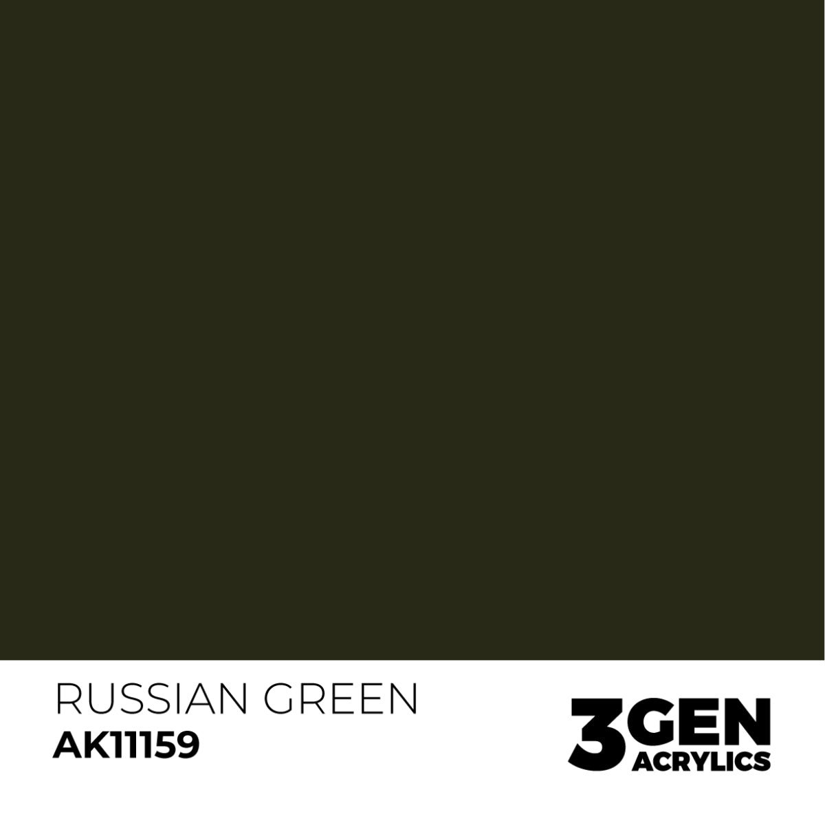 AK Interactive 3 Gen Acrylic Paint 17ml - Russian Green - Good Games