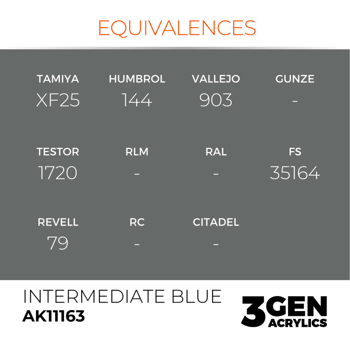 AK Interactive 3 Gen Acrylic Modeling Colour 17ml - Intermediate Blue - Good Games