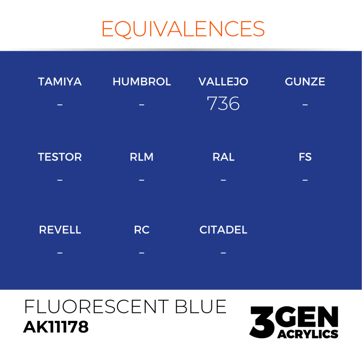 AK Interactive 3 Gen Acrylic Modeling Colour 17ml - Fluorescent Blue - Good Games