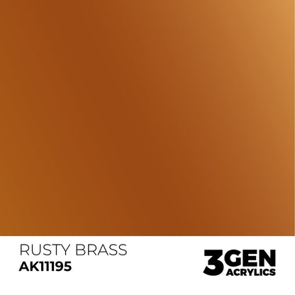 AK Interactive 3 Gen Acrylics Modelling Paint 17ml - Rusty Brass - Good Games