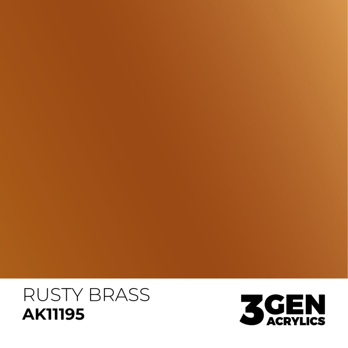 AK Interactive 3 Gen Acrylics Modelling Paint 17ml - Rusty Brass - Good Games