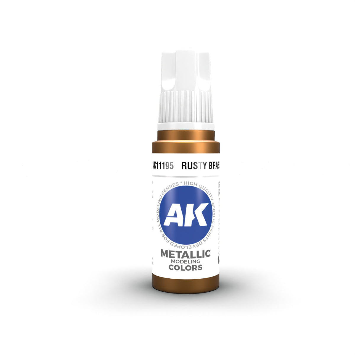 AK Interactive 3 Gen Acrylics Modelling Paint 17ml - Rusty Brass - Good Games