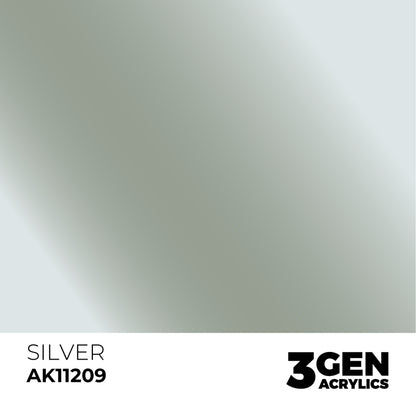 AK Interactive 3 Gen Metallic Modeling Colour 17ml - Silver - Good Games