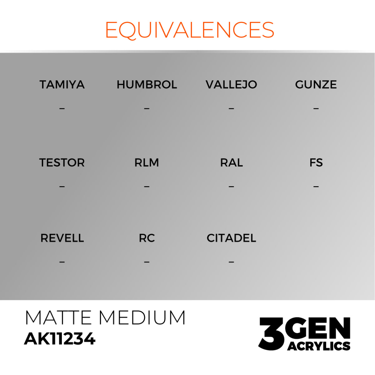 AK Interactive 3 Gen Acrylic Modeling Colour 17ml - Matte Medium - Good Games