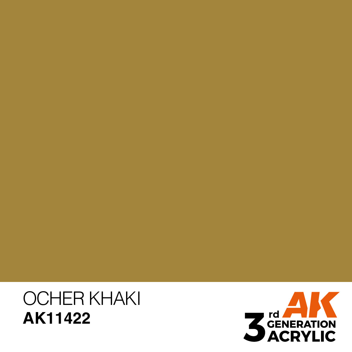 Ocher Khaki AK11422 paint color swatch from AK 3rd Generation Acrylics