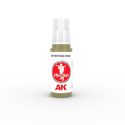 AK11424 Grey Green acrylic modeling paint bottle with a white cap