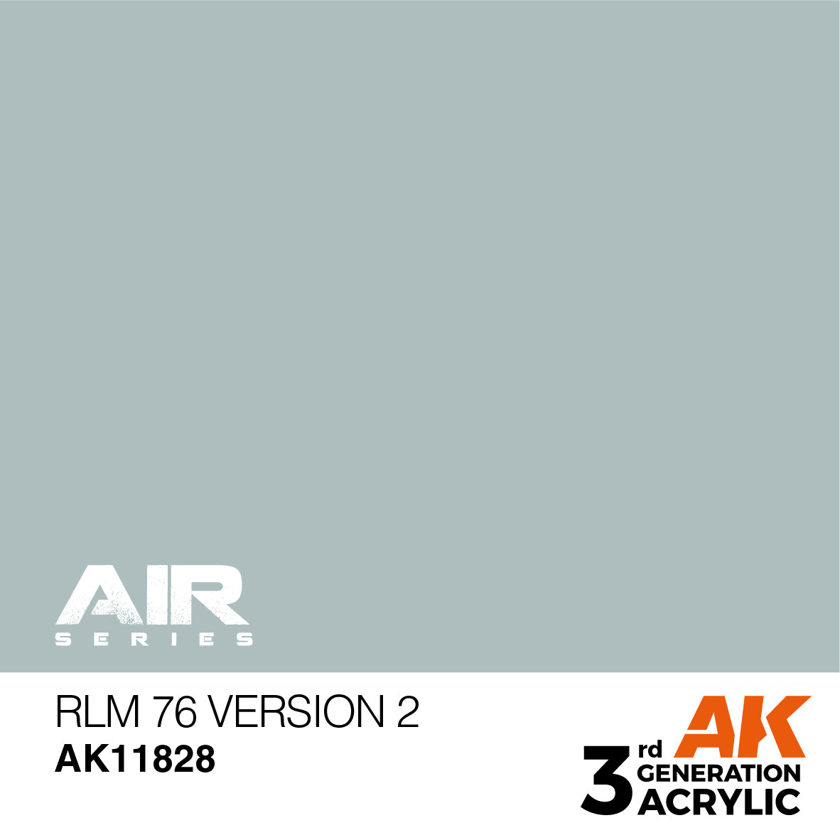 Pale blue-gray colour swatch for AK Interactive RLM 76 Version 2 paint