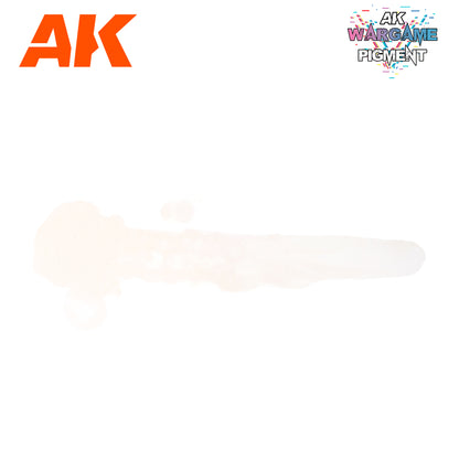 Light beige pigment smear with AK and AK Wargame Pigment logos
