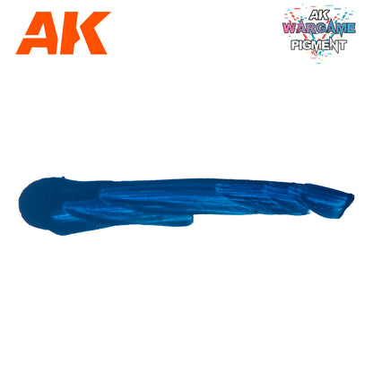 AK Wargame Pigment: Dark blue textured brushstroke on a white background