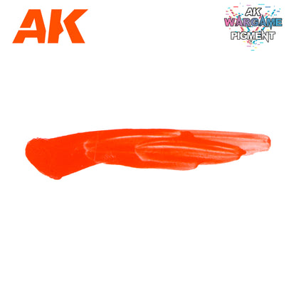Textured orange paint brushstroke for AK Wargame Pigment