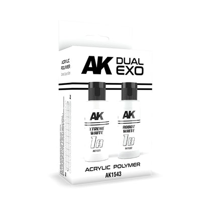 AK Interactive Xtreme White and Robot White Dual Exo Acrylic Paint Set - Good Games