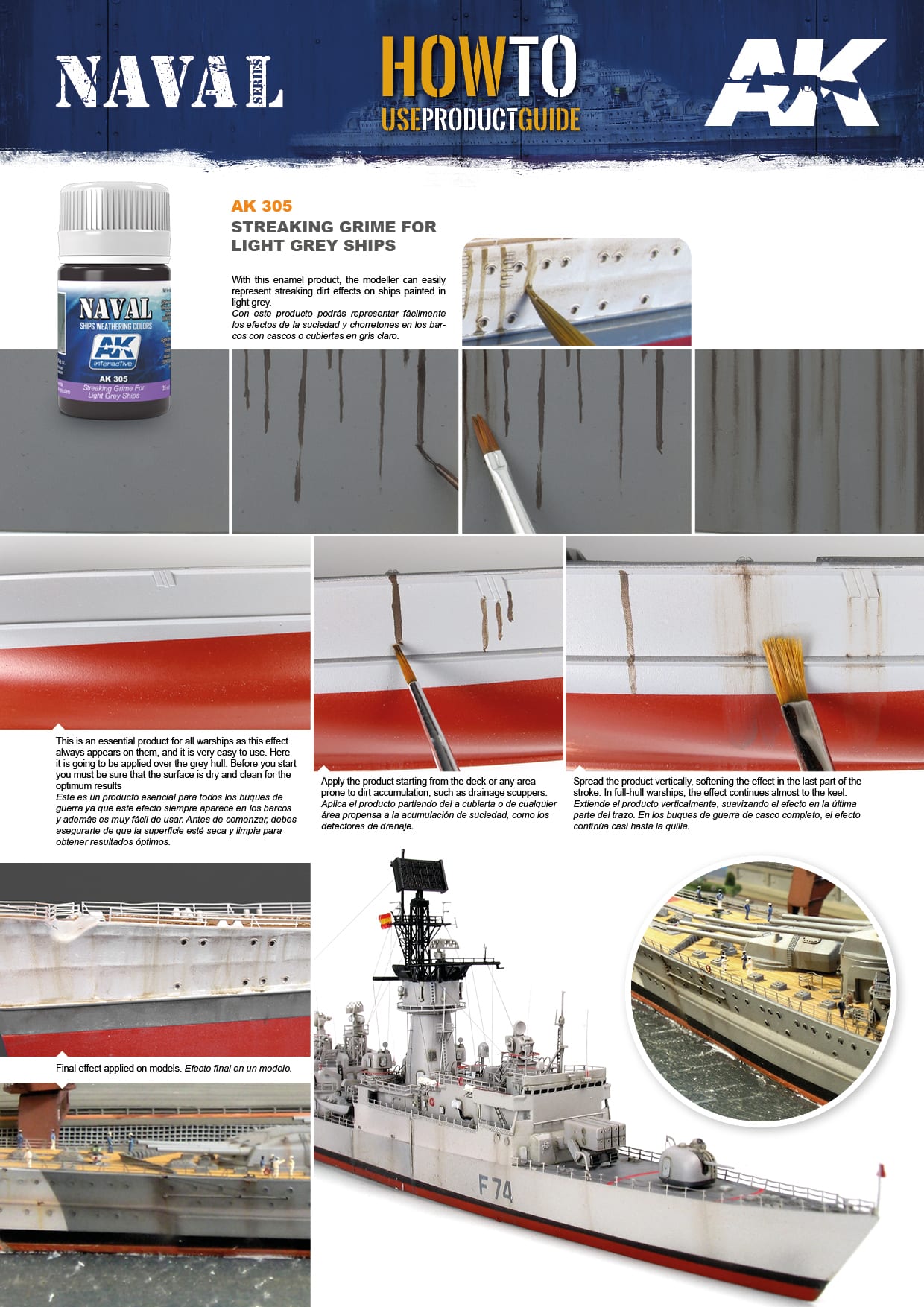 AK Interactive Weathering Products: Streaking Grime for Light Grey Ships 35ml - Good Games