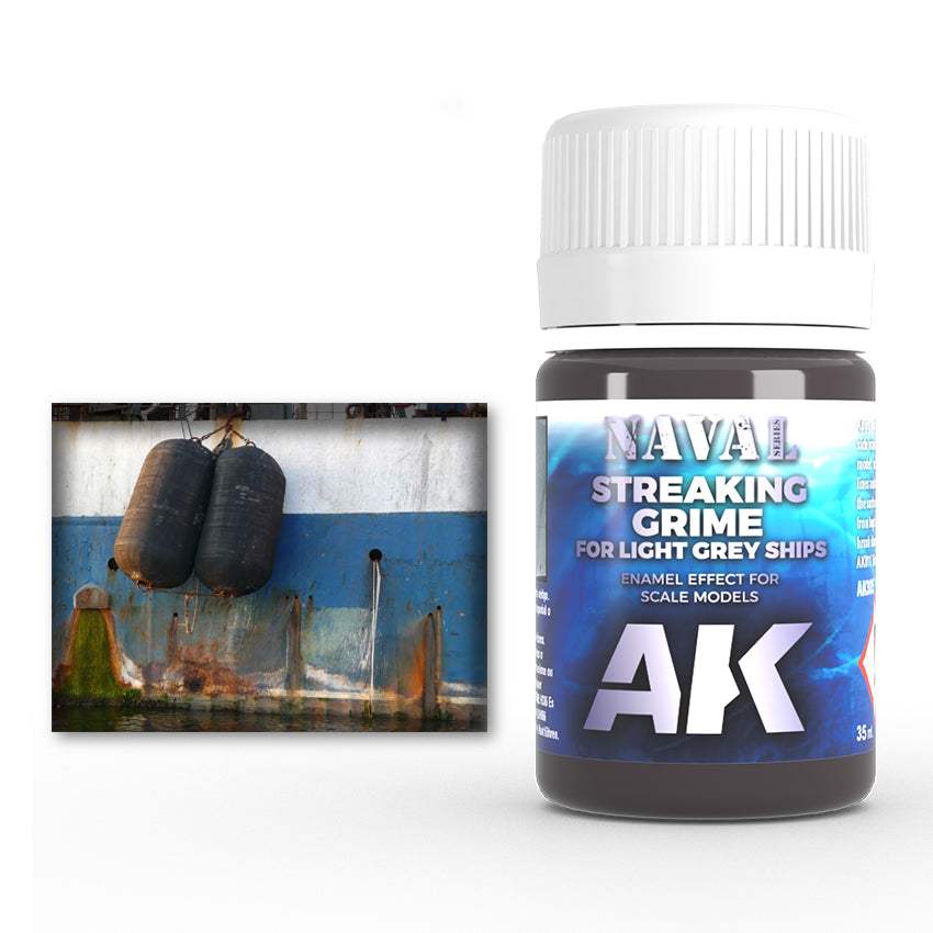 AK Interactive Weathering Products: Streaking Grime for Light Grey Ships 35ml - Good Games